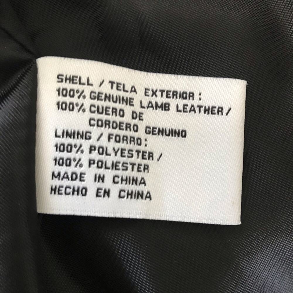 DKNY 100% Lamb Leather Women's Jacket Coat, Black, Size Large - Picture 6 of 7